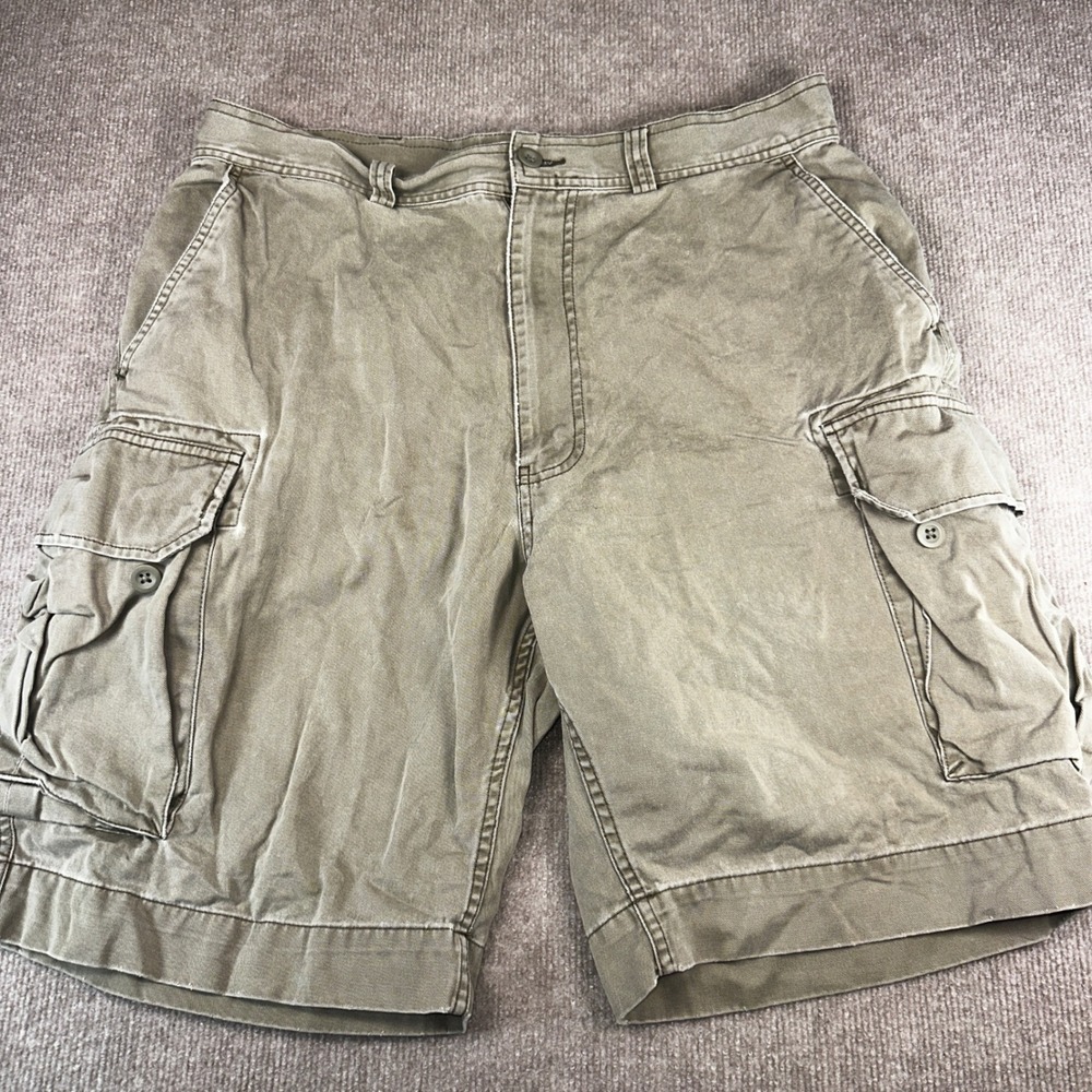 Polo Ralph Lauren Mens Khaki Tan Cotton Cargo Shorts Size 35 Polo 67 Chino